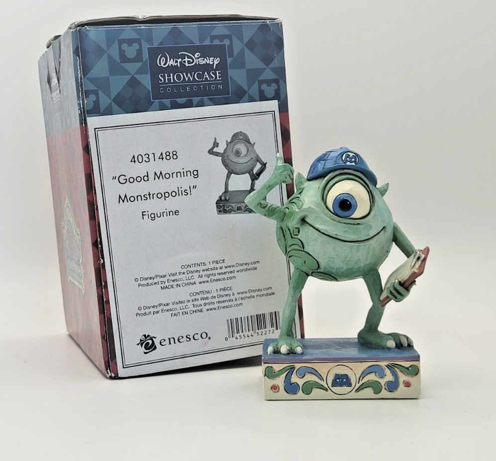 Disney Traditions Mike Figurine Monsters Inc Ornament Pixar Good Morning Boxed11