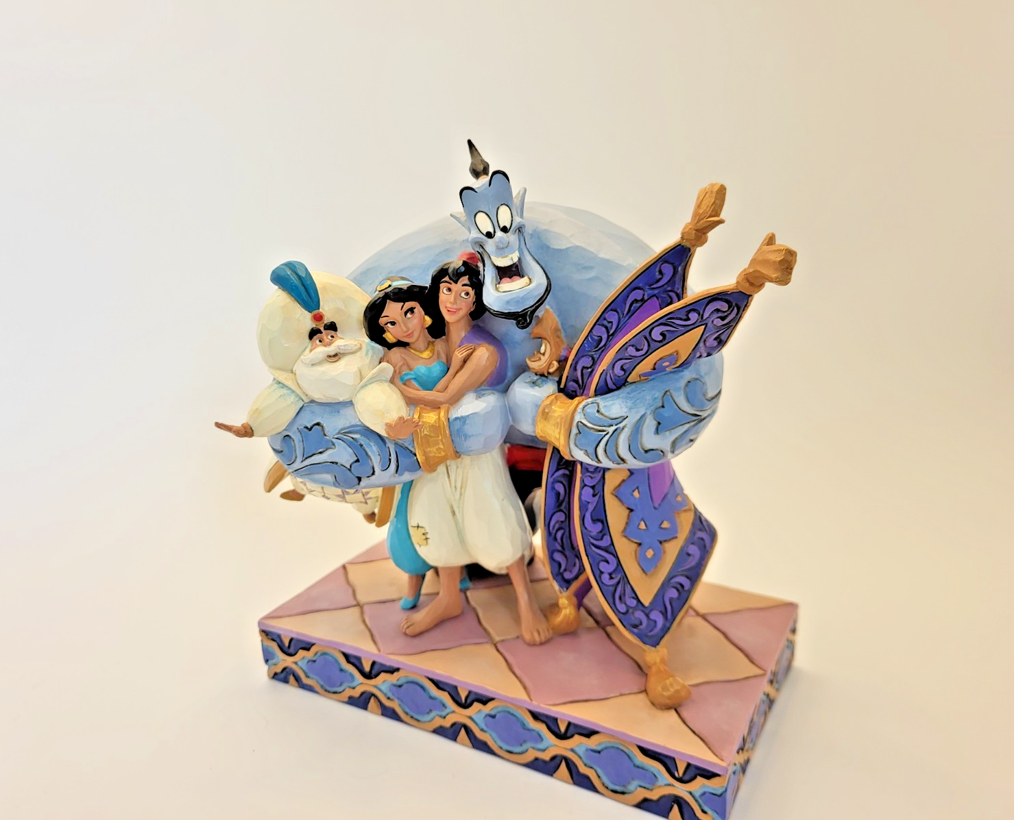 Disney Traditions Showcase Group Hug Aladdin Figurine Jasmine Abu Jim Shore5