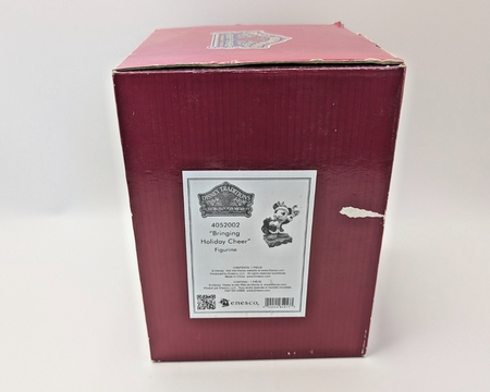 Disney Traditions Mickey Mouse Bringing Holiday Cheer 4052002 boxed figurine - packaging and figurine