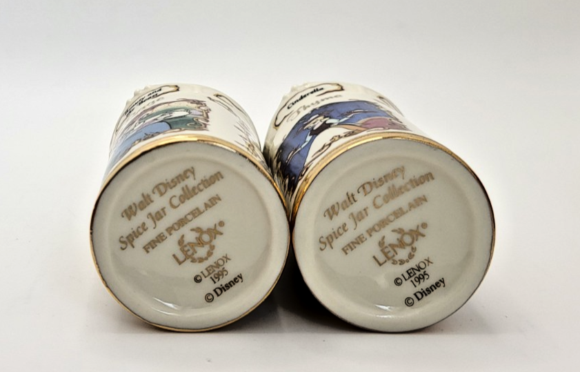 Lenox Disney Spice Jars Sage & Thyme Beauty & The Beast Belle & Cinderella BNIB9