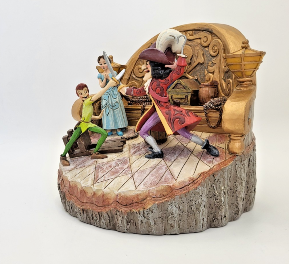 Disney Traditions Daring Duel Figurine Peter Pan Caprain Hook Scene Ornament5
