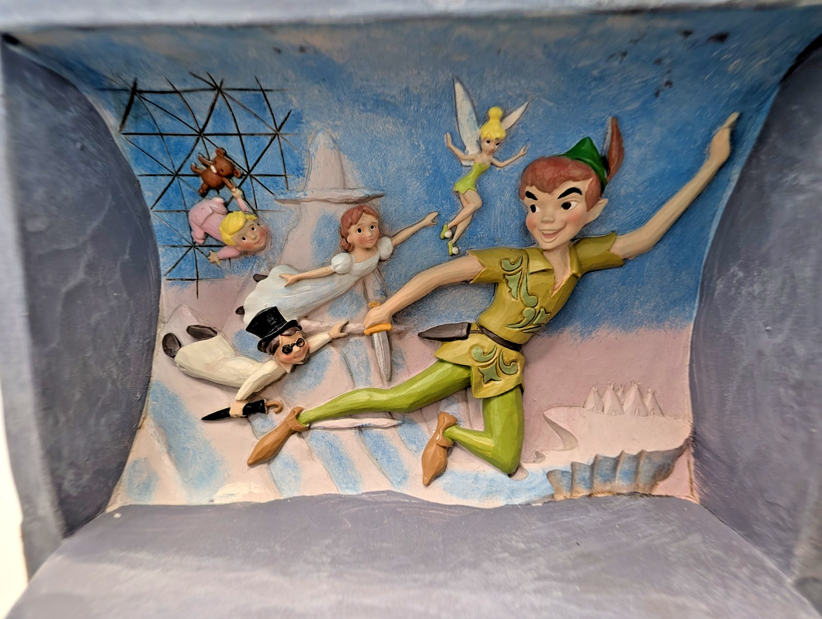 Disney Traditions Treasure-Strewn Tableau Peter Pan Figurine Captain Hook Wendy16