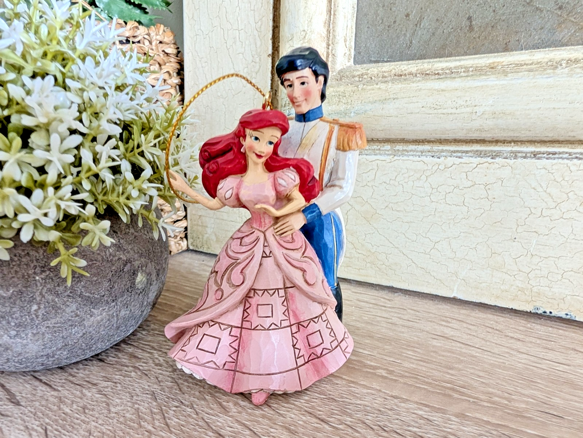 Disney Traditions Ariel and Prince Eric Hanging Ornament A28962 by Jim Shore - Boxed - product view 1