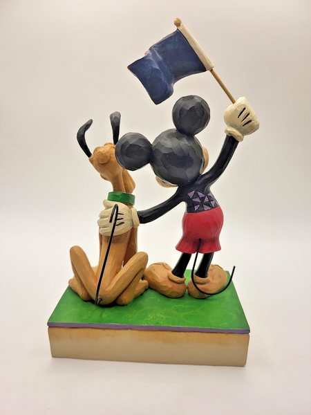 Disney Traditions Jim Shore Mickey Mouse & Pluto Figurine Banner Day Boxed8
