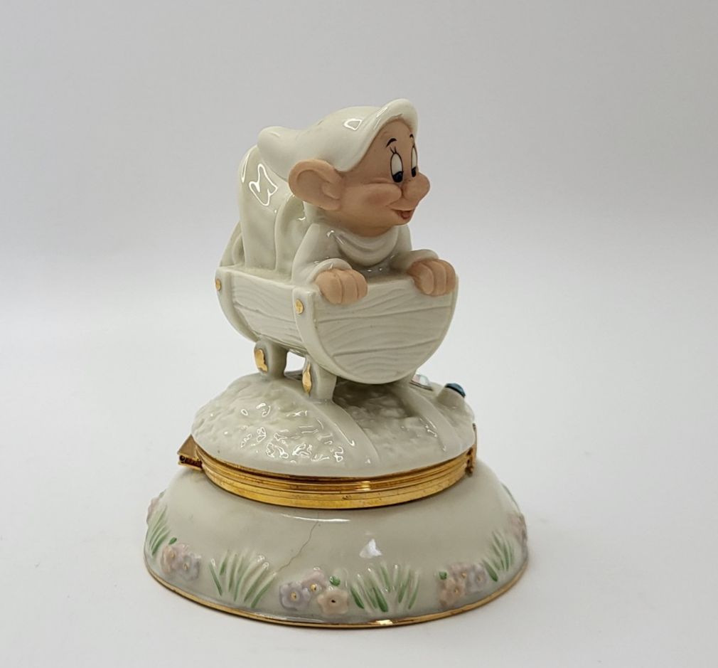 Lenox Disney Dopey Treasure Box Snow White COA COMPLETE Trinket Box With Charm8
