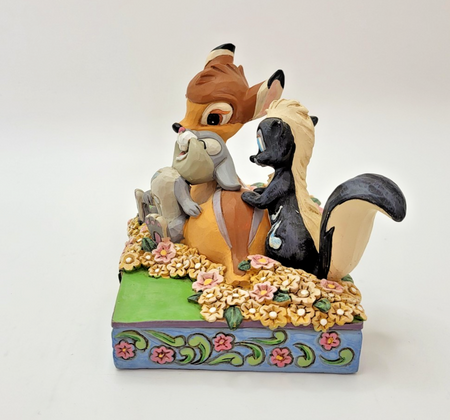 Disney Traditions Childhood Friends Figurine Bambi Thumper Flower Ornament Shore5