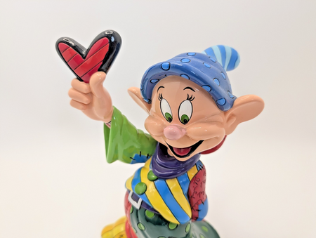 Disney Britto Dopey Figurine Snow White Colourful Pop Art Dwarf Ornament12