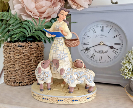 Disney Traditions Belle Bookish Beauty White Woodland 6002338 boxed figurine
