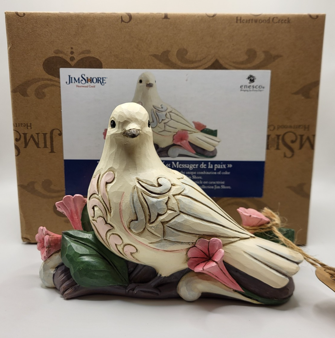 Jim Shore Heartwood Creek Messenger of Peace dove figurine photo 7