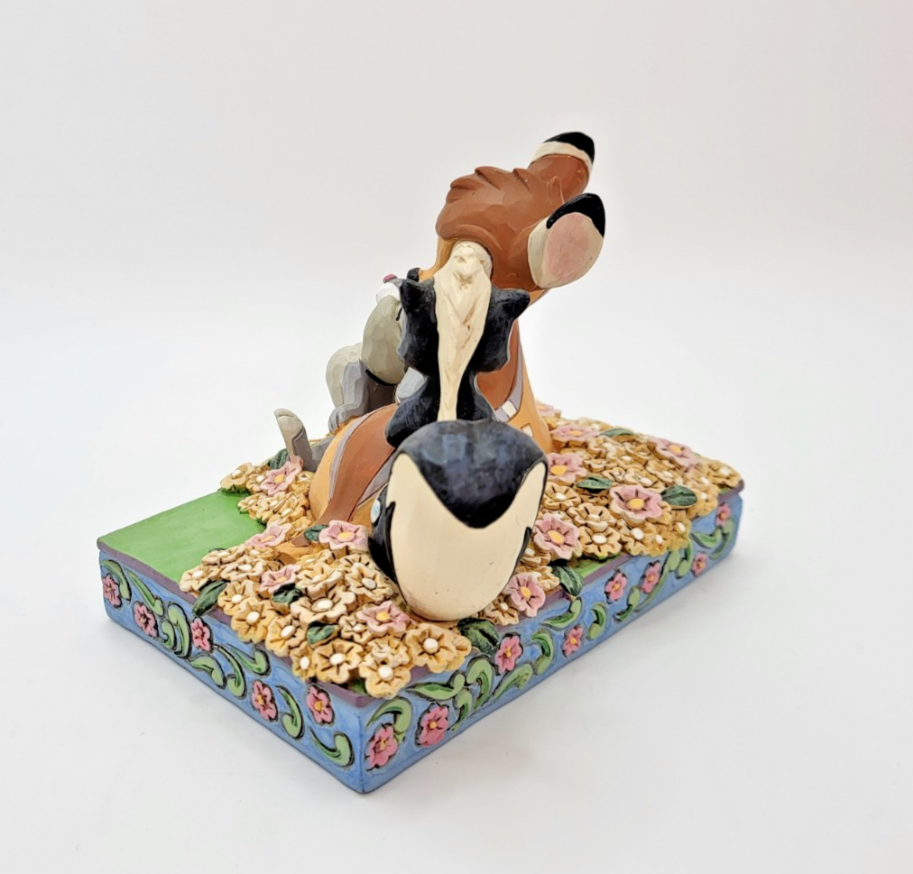 Disney Traditions Childhood Friends Figurine Bambi Thumper Flower Ornament Shore6