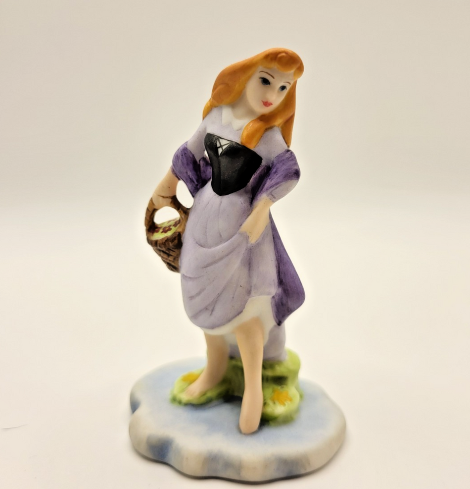 Disney Sleeping Beauty Grolier Figurine Aurora Porcelain Retro Ornament0