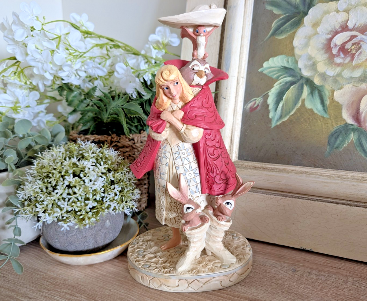 Disney Traditions Aurora Playful Pantomime White Woodland Figurine 6002337 Boxed - view 1