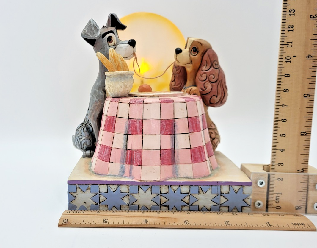 Disney Traditions Lady & The Tramp Light Up Figurine A Moonlit Romance Ornament13