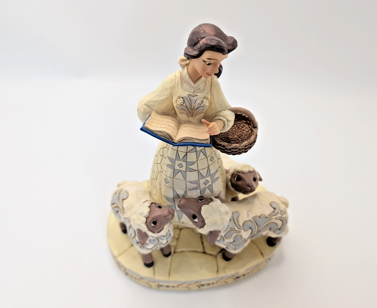 Disney Traditions Belle Bookish Beauty Figurine White Woodland Jim Shore10