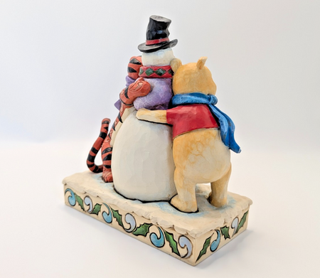 Disney Traditions Winter Hugs Pooh Tigger snowman 4033265 boxed figurine - maker mark