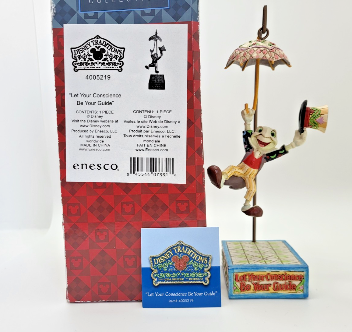 Disney Traditions Jiminy Cricket Figure Let Your Conscience Be Your Guide Boxed12