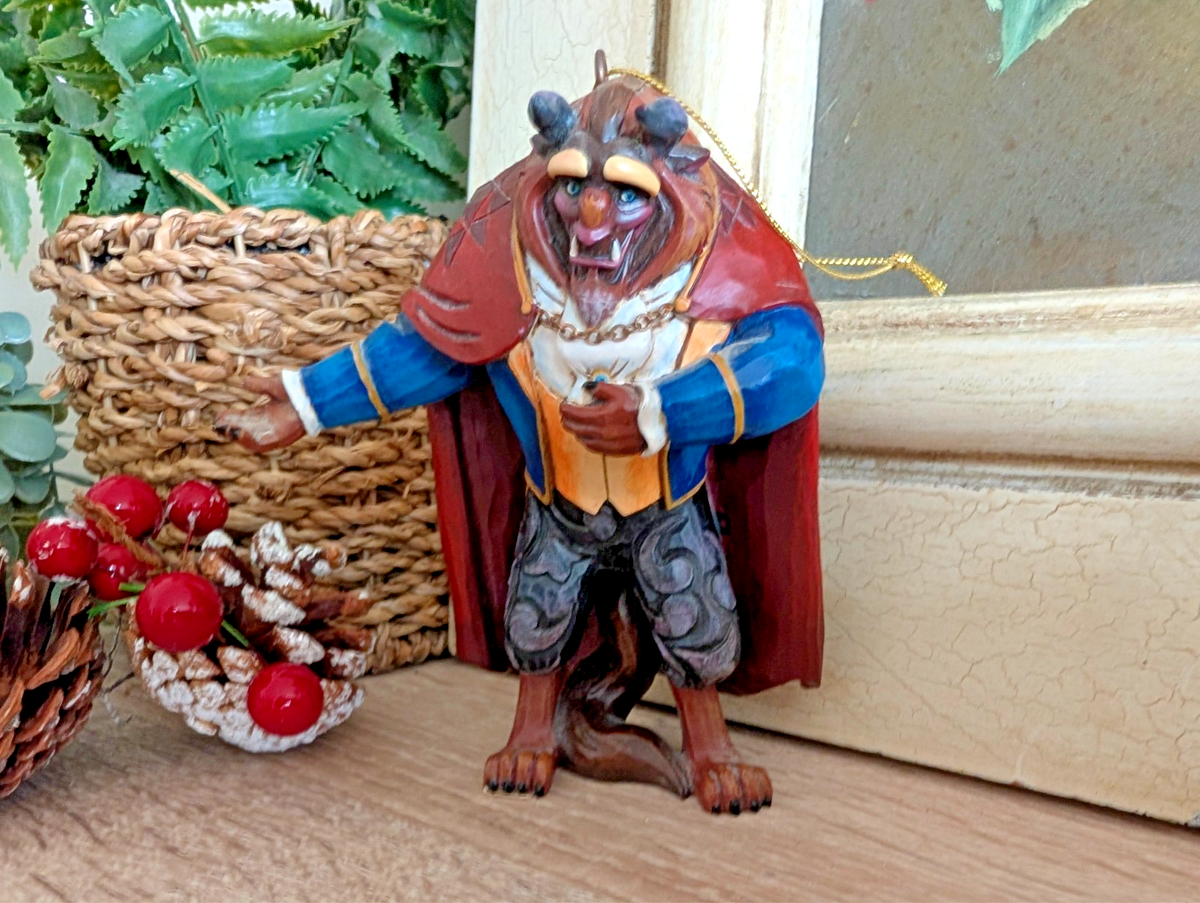 Disney Traditions Beast hanging ornament A21425 boxed - right side view