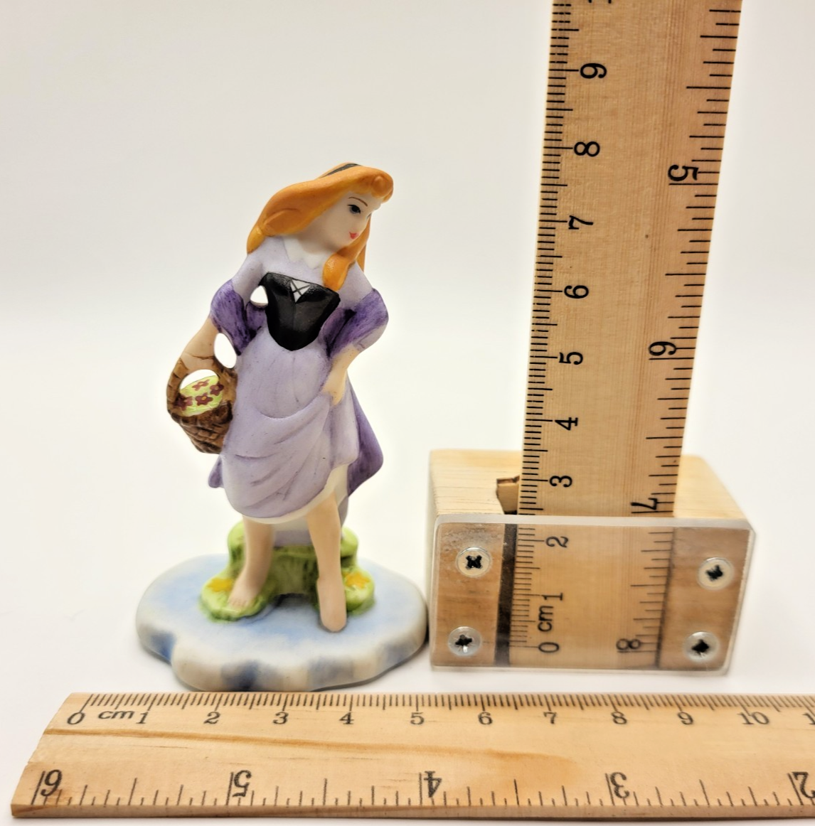 Disney Sleeping Beauty Grolier Figurine Aurora Porcelain Retro Ornament7