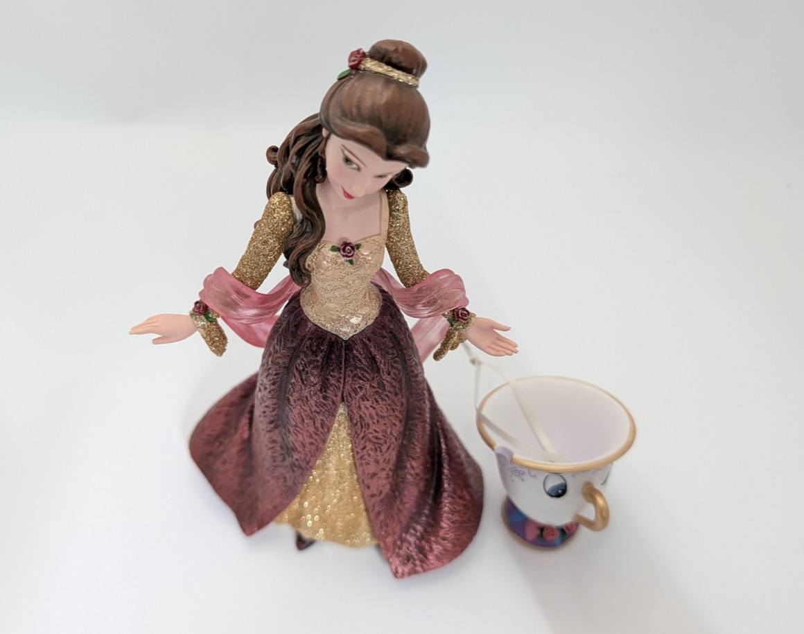 Disney Showcase Haute Couture Belle & Chip Christmas Holiday Figurine 405334911