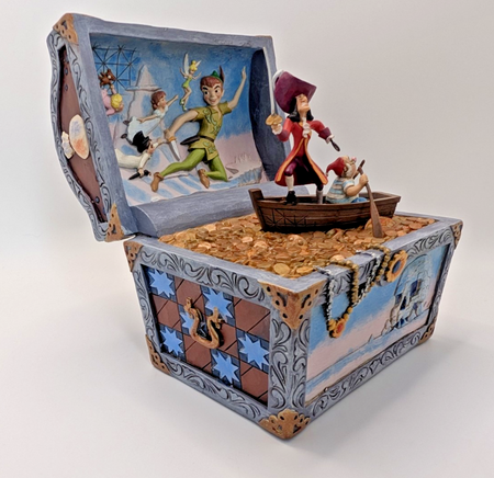 Disney Traditions Treasure-Strewn Tableau Peter Pan Figurine Captain Hook Wendy11