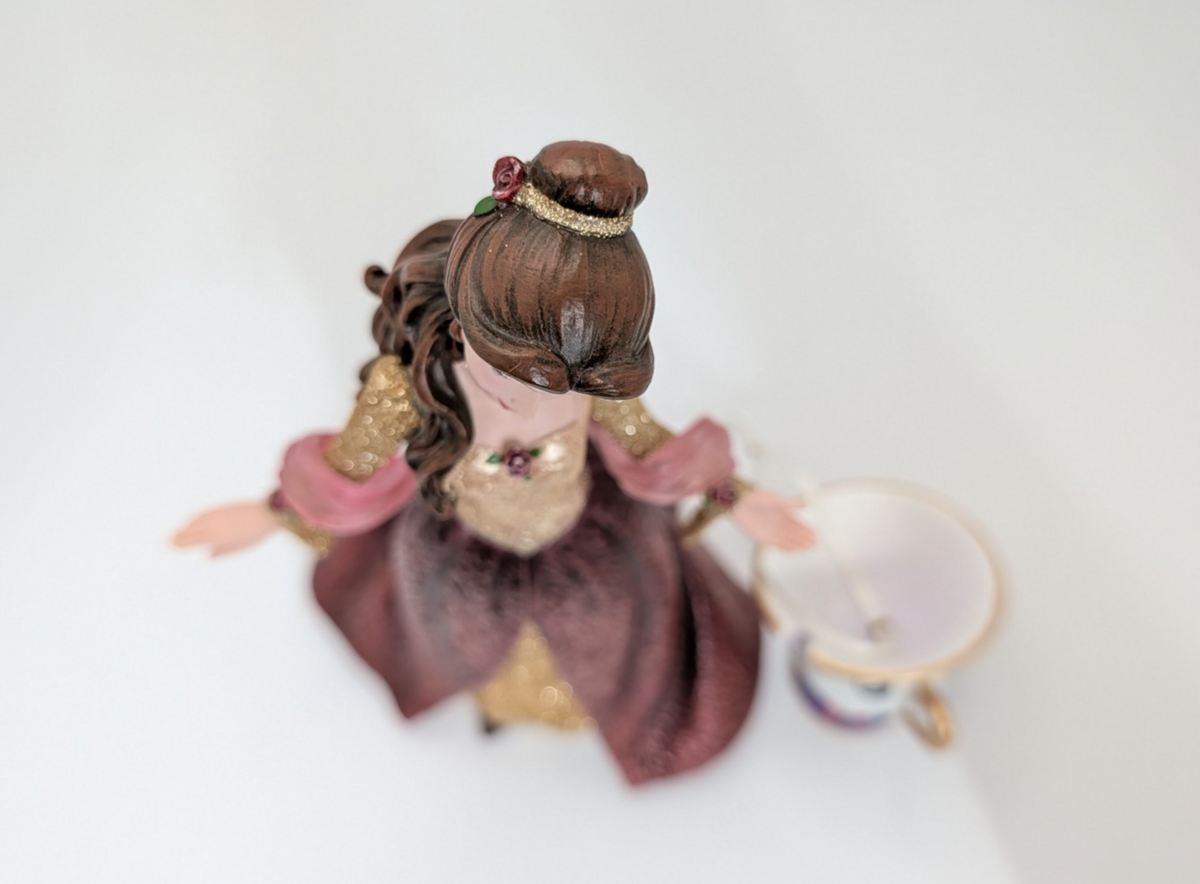 Disney Showcase Haute Couture Belle & Chip Christmas Holiday Figurine 405334912