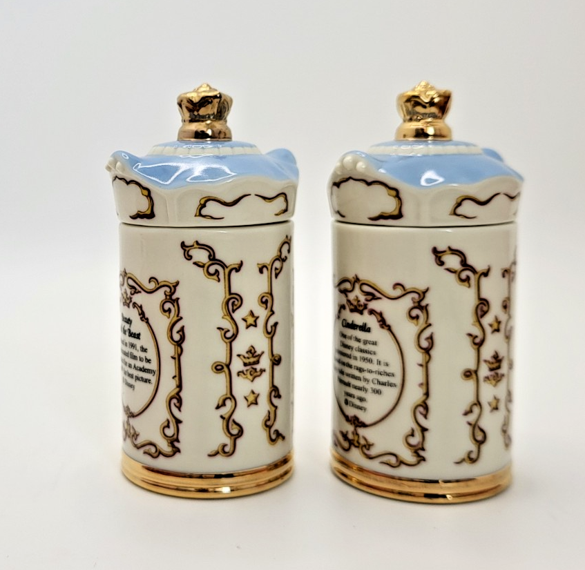 Lenox Disney Spice Jars Sage & Thyme Beauty & The Beast Belle & Cinderella BNIB6