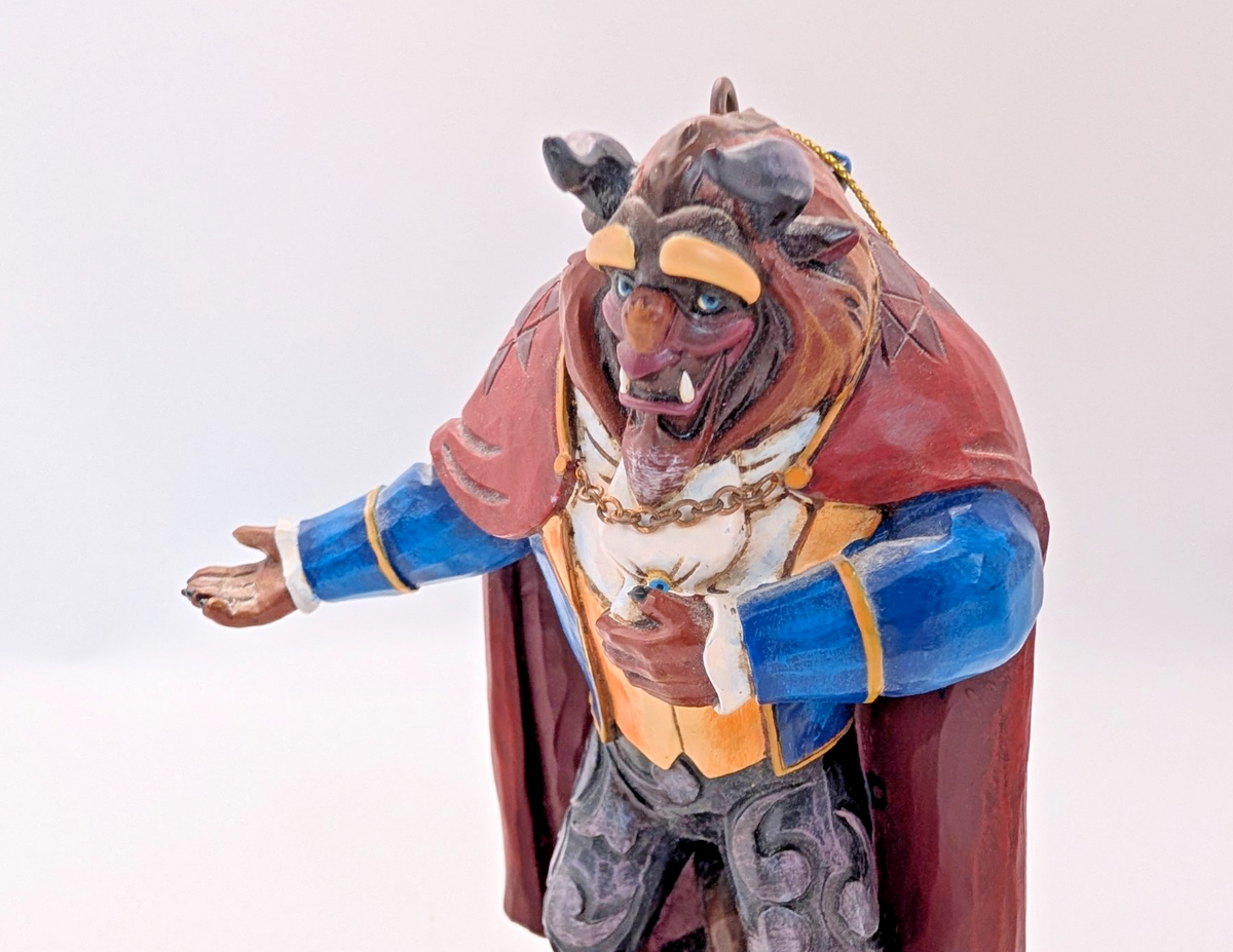 Disney Traditions Beast hanging ornament A21425 boxed - lower detail