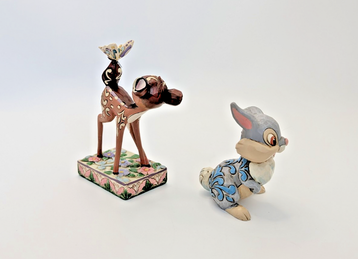 Disney Traditions Showcase Bambi & Thumper Figurine Set Jim Shore Pair Deer9
