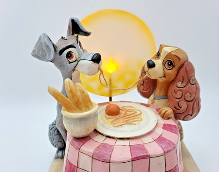 Disney Traditions Lady & The Tramp Light Up Figurine A Moonlit Romance Ornament14