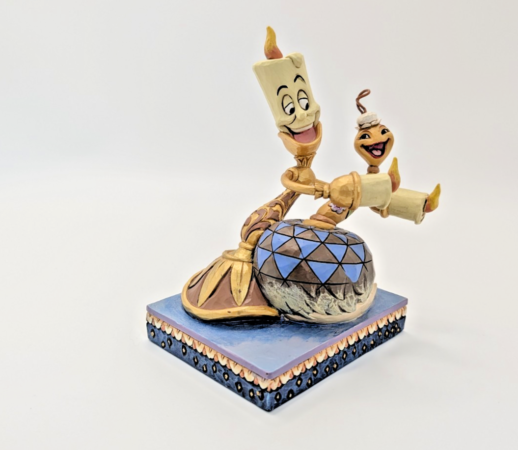Disney Traditions Showcase Lumiere Plumette Romance By Candlelight Figurine10