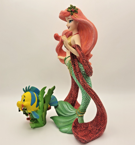 Disney Showcase Ariel & Flounder Christmas Figurine – Enesco Little Mermaid3