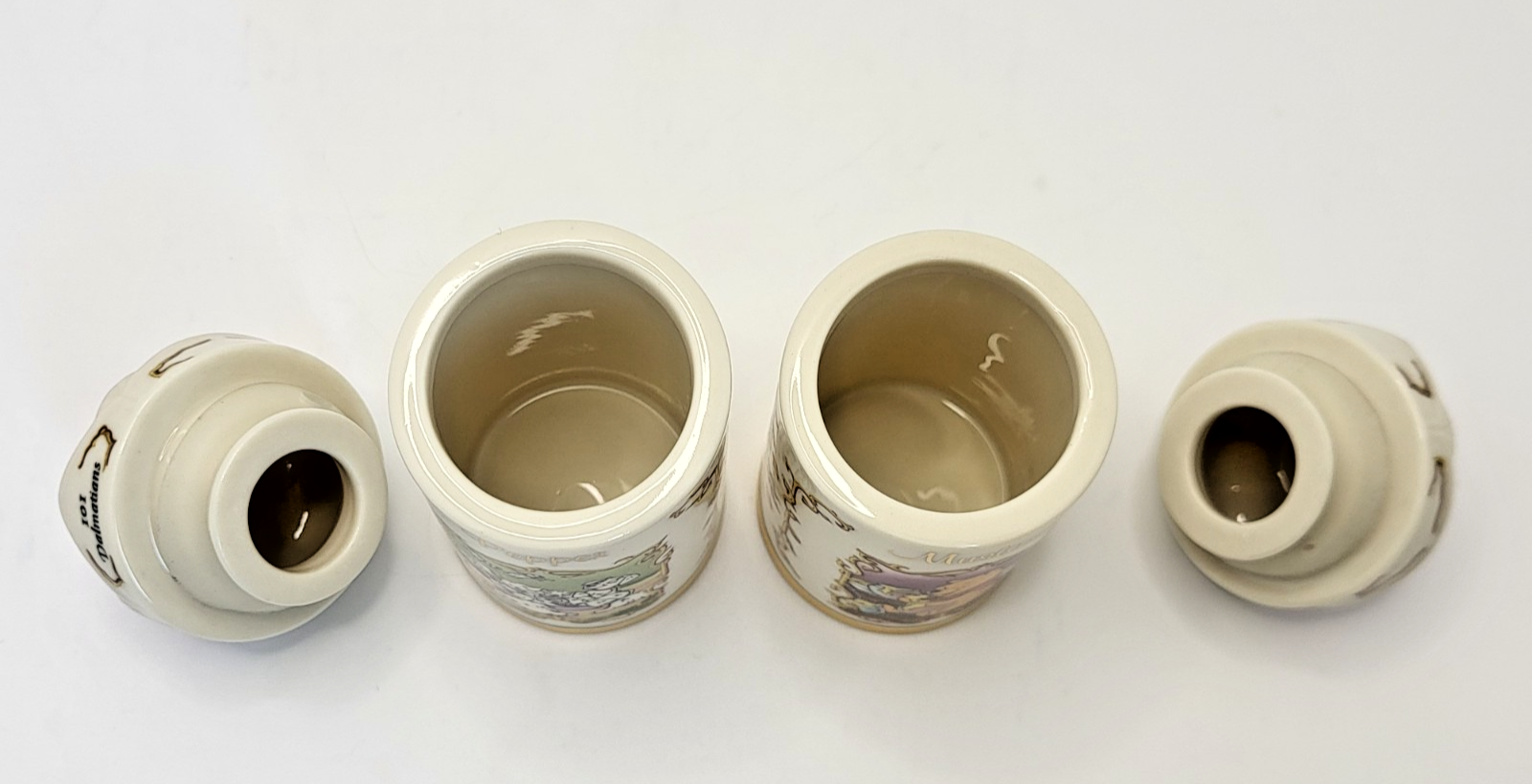 Lenox Disney Spice Jars  Pepper & Mustard  101 Dalmations & Winnie The Pooh BNIB13