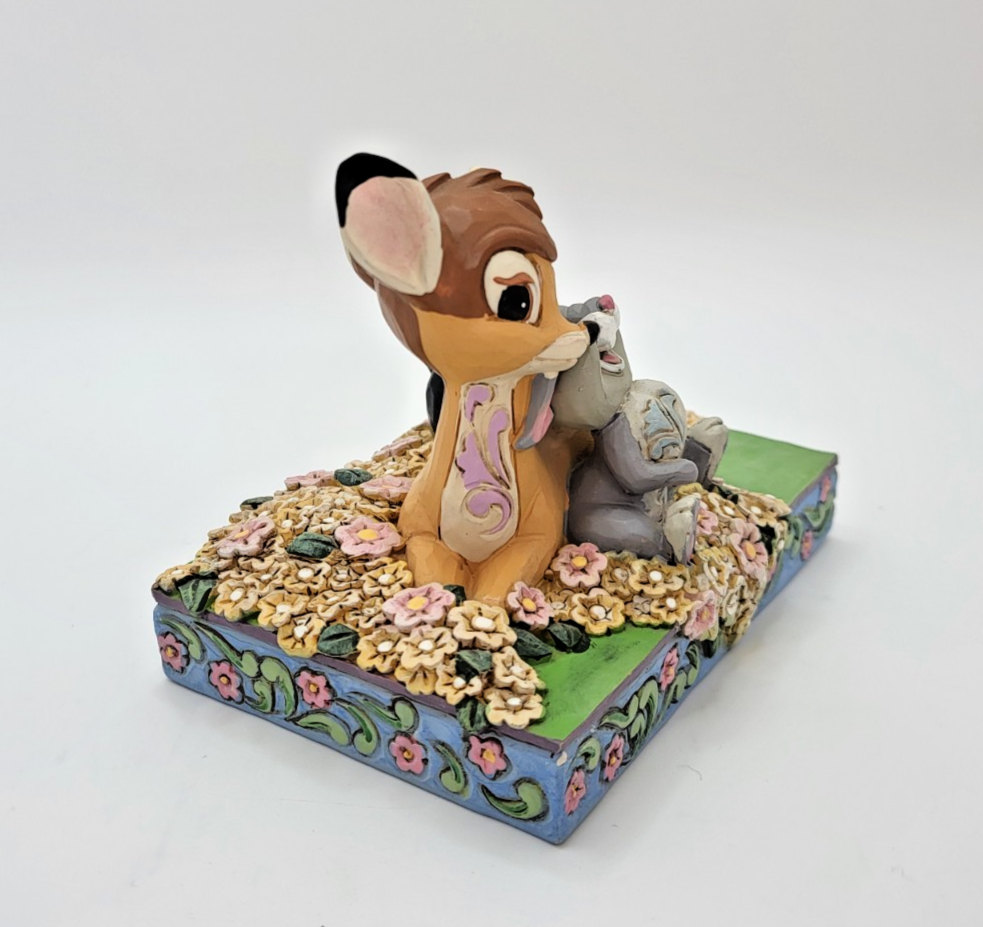 Disney Traditions Childhood Friends Figurine Bambi Thumper Flower Ornament Shore11