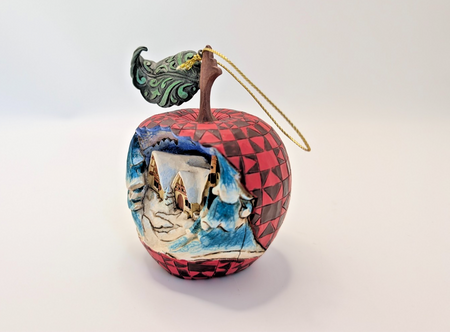 Disney Traditions Snow White apple hanging ornament A9047 – reverse view