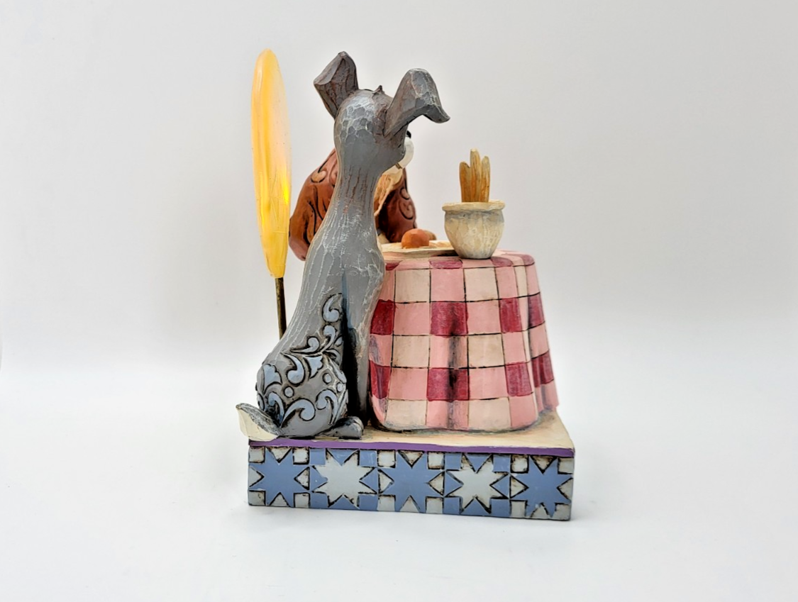 Disney Traditions Lady & The Tramp Light Up Figurine A Moonlit Romance Ornament10