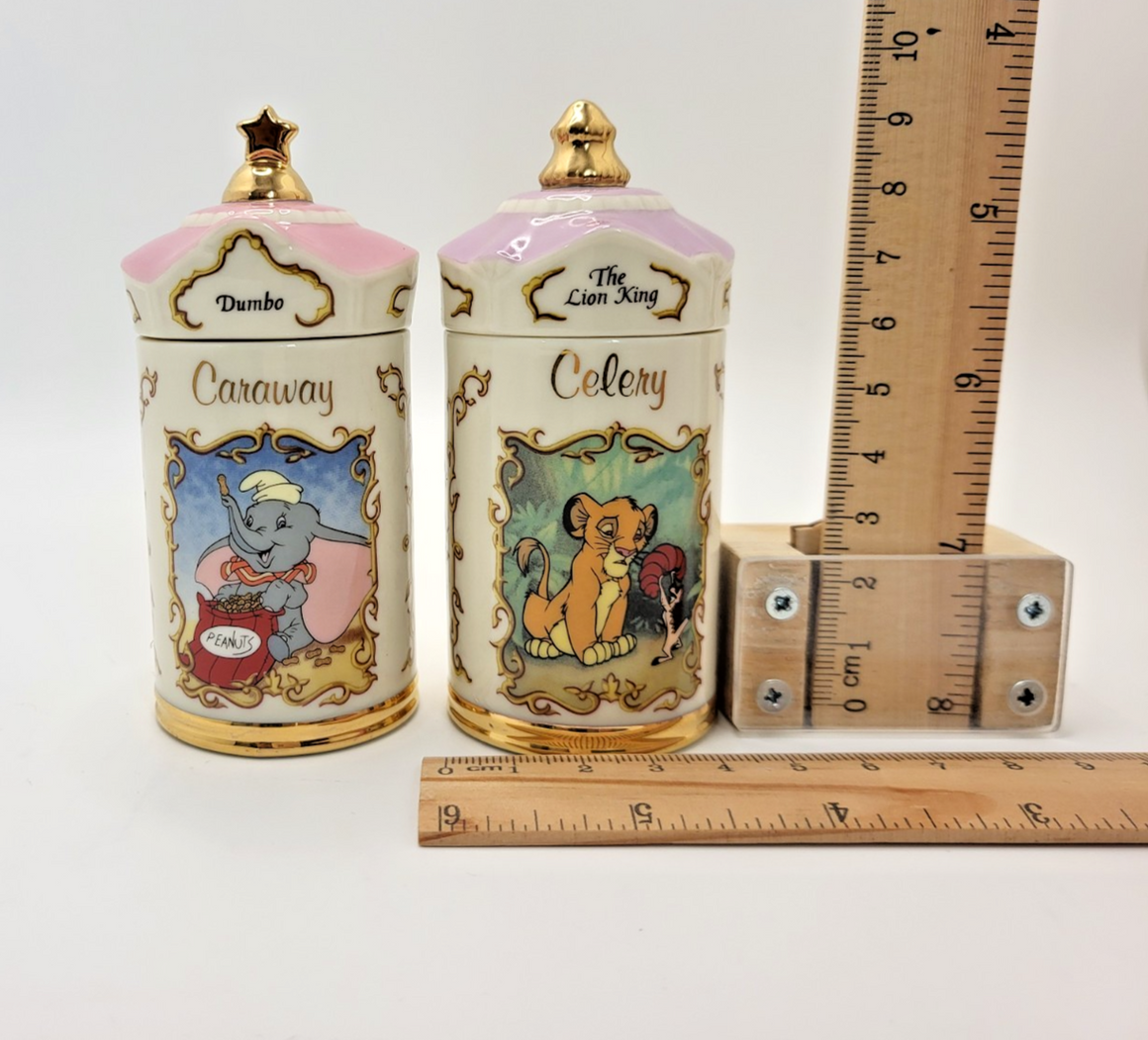 Lenox Disney Spice Jars Dumbo Simba Caraway & Celery Boxed 1995 Porcelain Unused10