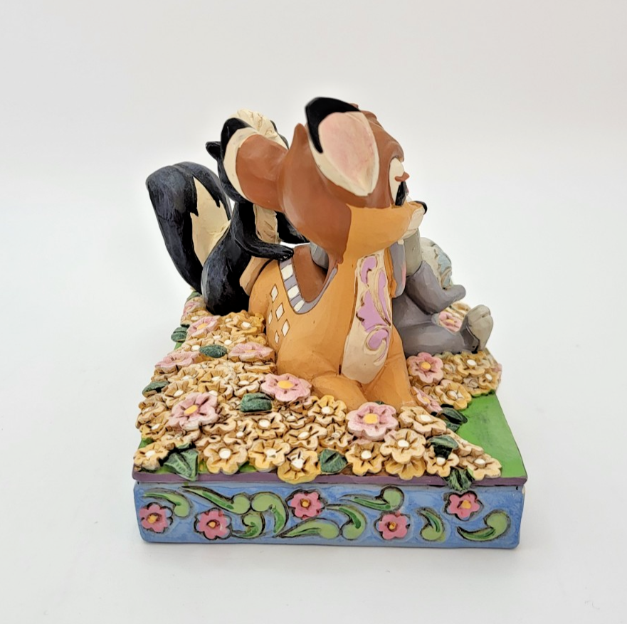 Disney Traditions Childhood Friends Figurine Bambi Thumper Flower Ornament Shore10