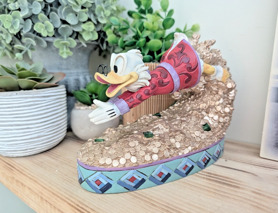 Disney Traditions Scrooge McDuck Treasure Dive Figurine 4046055 Boxed
