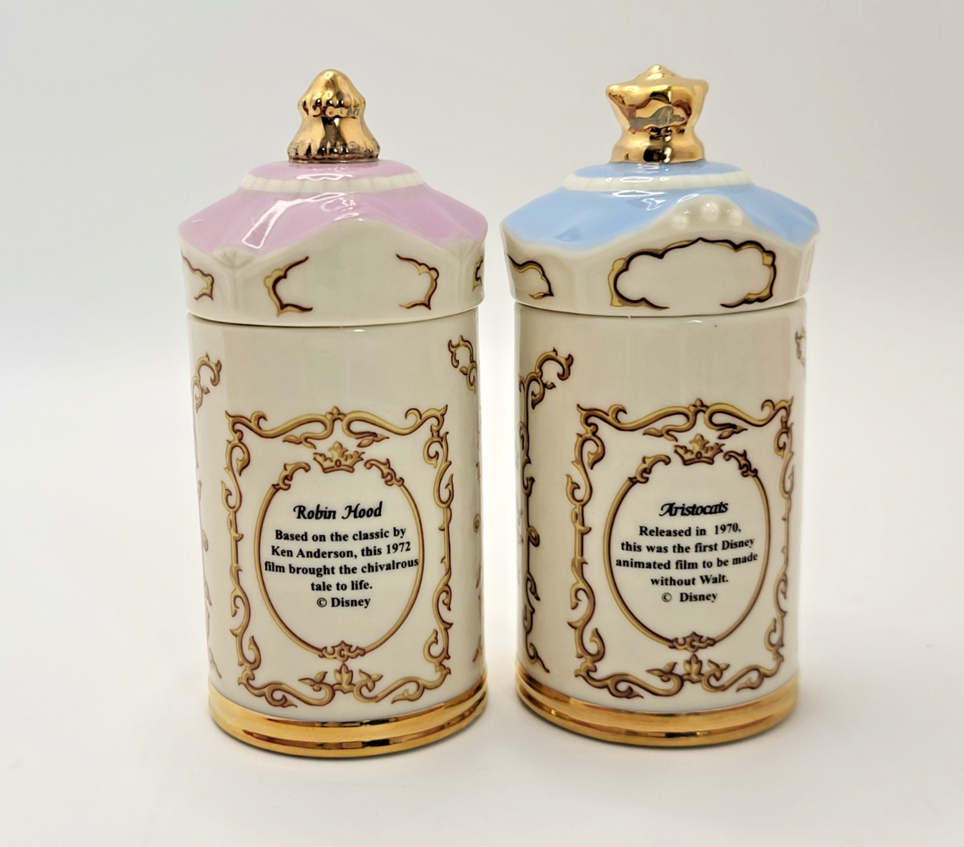 Lenox Disney Spice Jars Chives & Dill Robin Hood & Aristocats Brand New In Box7