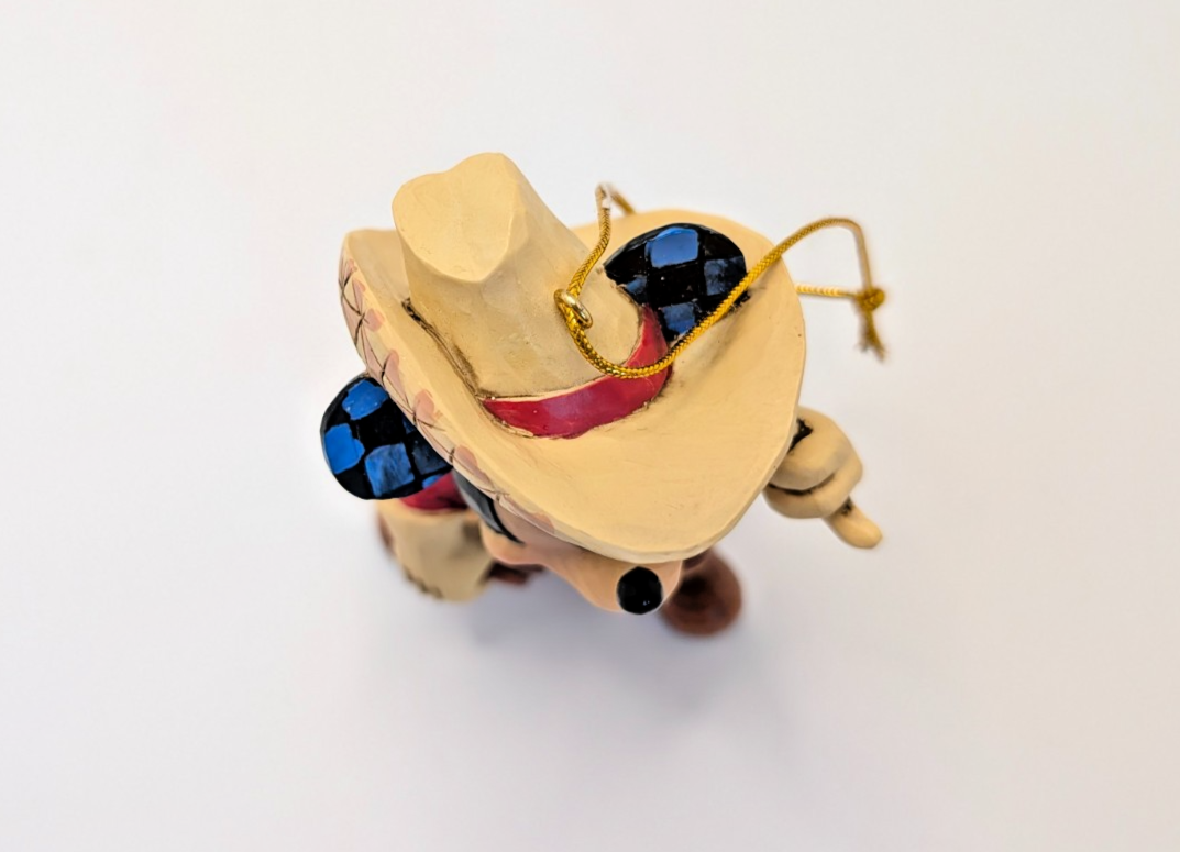 Disney Traditions Roundup Mickey Mouse hanging ornament A25905 boxed - product code detail