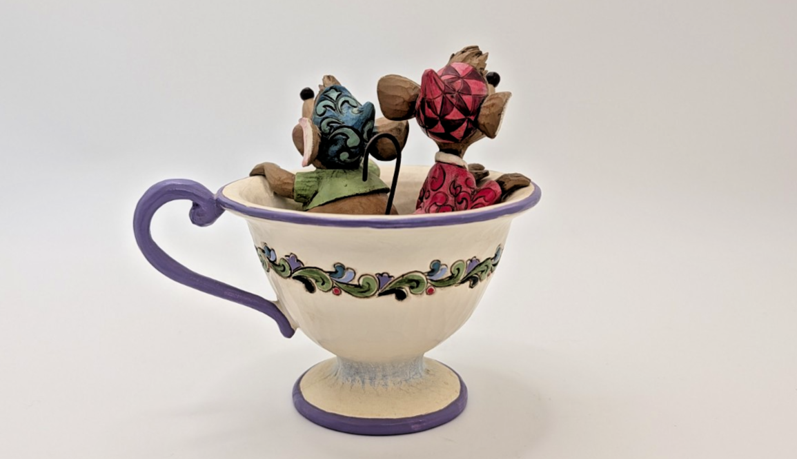 Disney Traditions Showcase Jaq & Gus Cinderella Figurine Tea For Two Boxed6