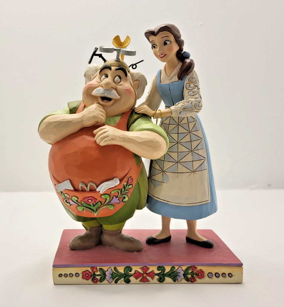 Disney Traditions Beauty & Beast Figurine Devoted Daughter Belle Maurice Boxed1