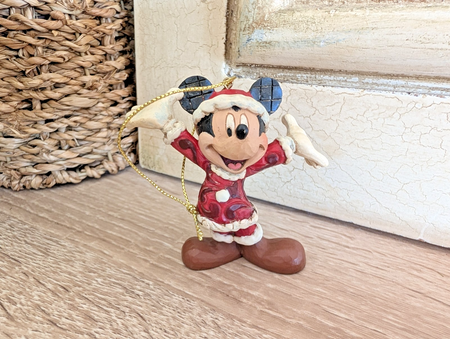 Disney Traditions Santa Mickey Mouse Hanging Ornament A27083 by Jim Shore - Boxed with Tag - product view 2