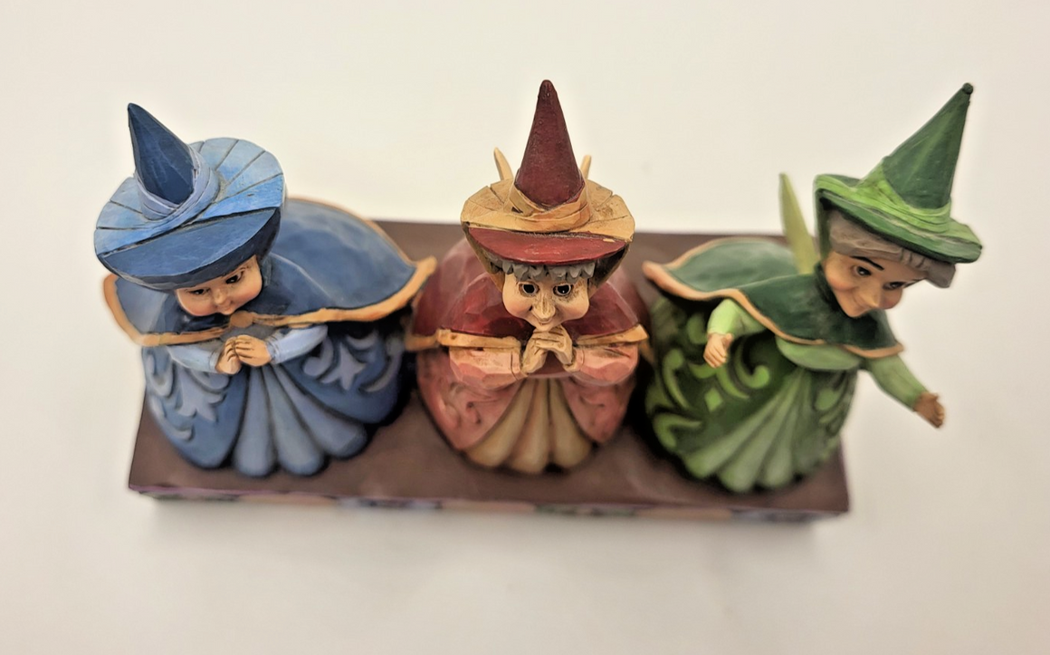 Disney Traditions Sleeping Beauty 3 Faires Figurine Flora Fauna & Merryweather10
