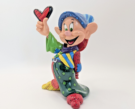 Disney Britto Dopey Figurine Snow White Colourful Pop Art Dwarf Ornament4
