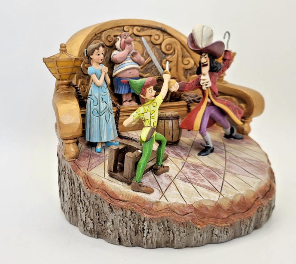 Disney Traditions Daring Duel Figurine Peter Pan Caprain Hook Scene Ornament13
