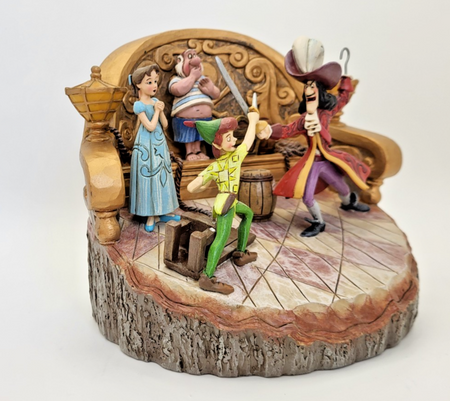 Disney Traditions Daring Duel Figurine Peter Pan Caprain Hook Scene Ornament13