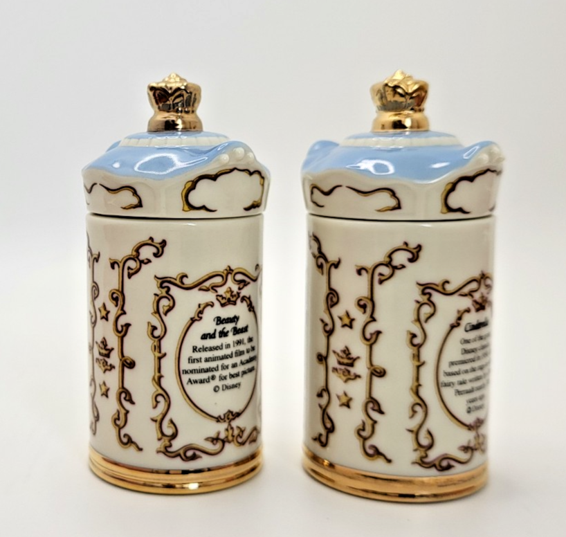 Lenox Disney Spice Jars Sage & Thyme Beauty & The Beast Belle & Cinderella BNIB4
