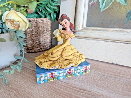 Disney Traditions Belle and Chip Curious and Kind 4037513 – front display view