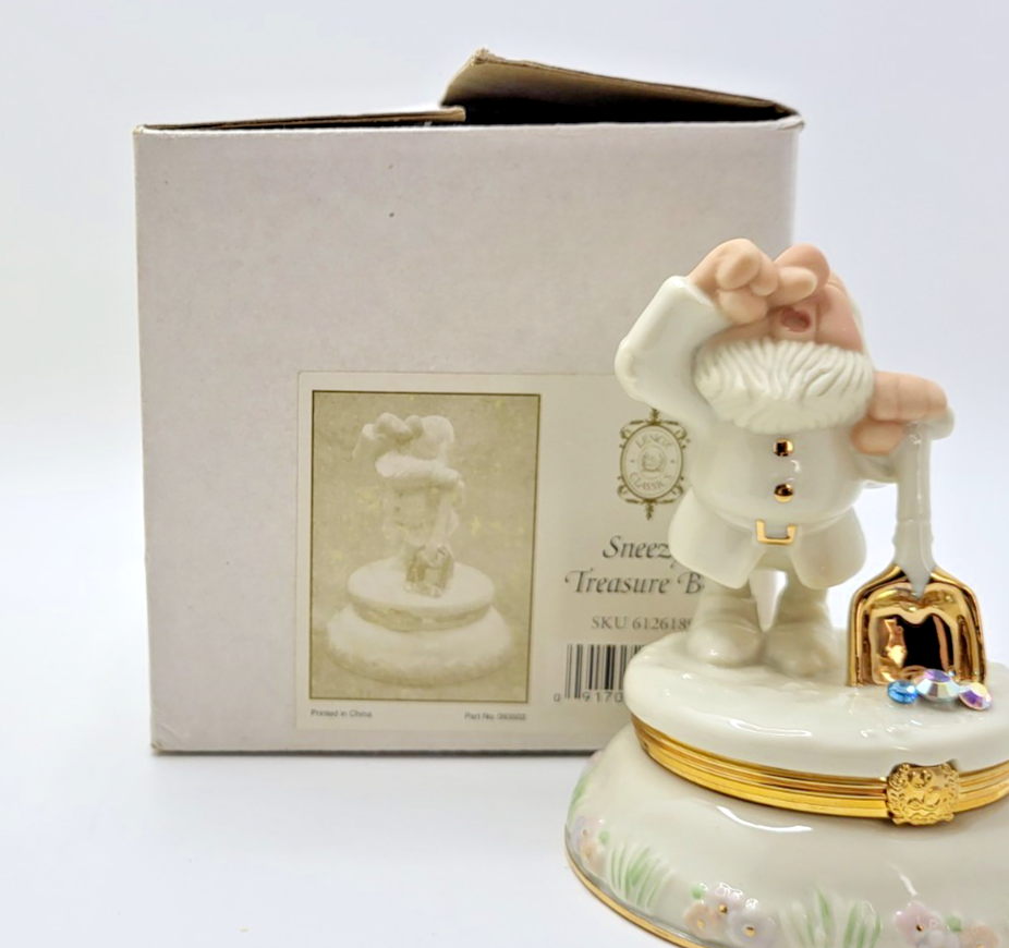 Lenox Disney Classics Sneezy Treasure Box COMPLETE Box Papers Charm Snow White1